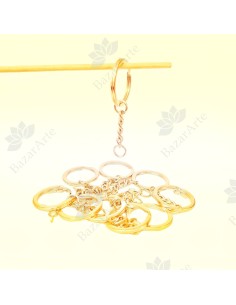 Argollas para llavero, doradas