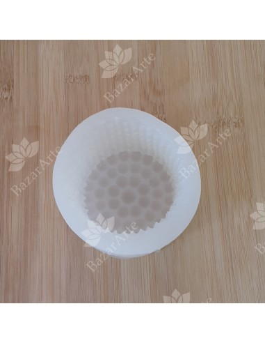 Molde cirio con textura mini pelotitas