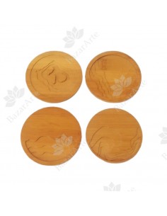 Set de posavasos en bambú 9x9