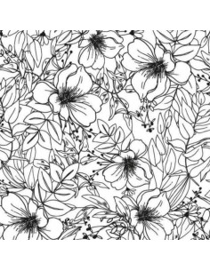 Fondo flores 1 - negro