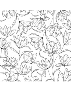 Fondo flores 2 - negro