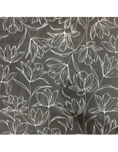 Fondo flores 2 - plateado