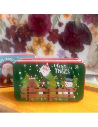 Caja navideña para velas