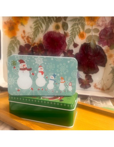 Caja navideña para velas