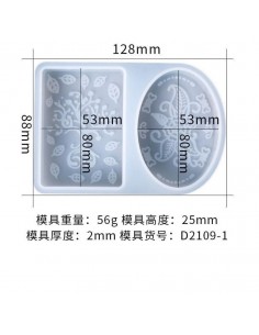 Molde doble para jabón... 2