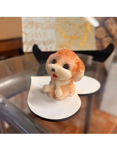Molde de perrito con bufanda