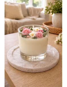 Taller vela de soya en pocillo